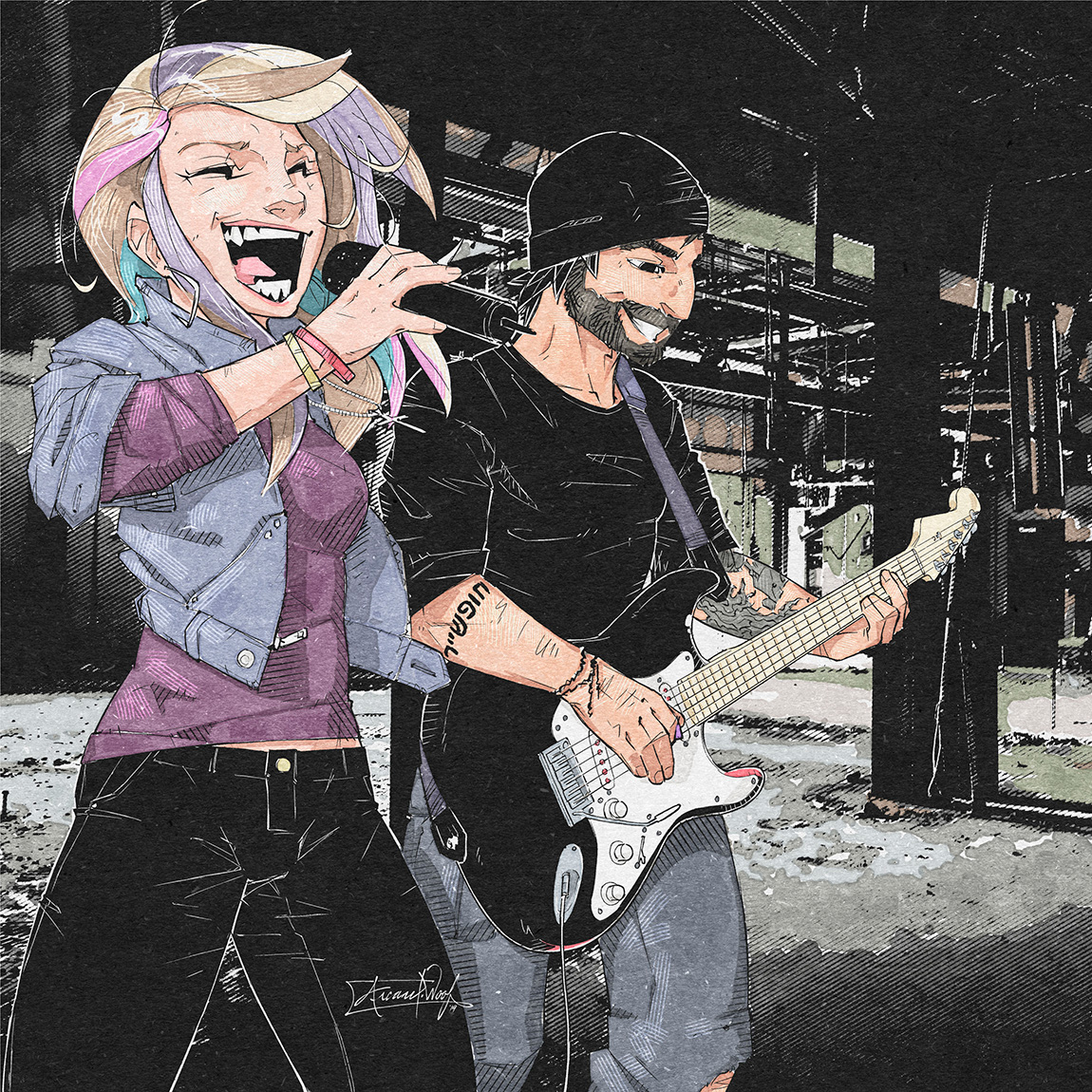 Rock On Rainbow Hair Sample